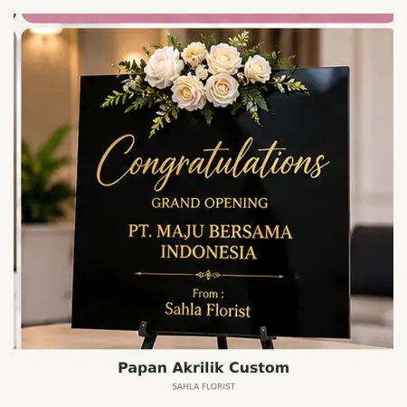 Papan Bunga Akrilik Muara Enim